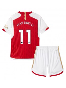 Billige Arsenal Gabriel Martinelli #11 Hjemmedraktsett Barn 2023-24 Kortermet (+ Korte bukser)